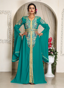 ชุดเดรสชายหาดยาวถึงพื้นสำหรับผู้หญิงสไตล์โมร็อกโกอิสลามชุดเดรสแขนยาวระบายอากาศได้ดีทันสมัย - Product Image 4