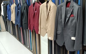 Bespoke ชุดสูทธุรกิจ202ของผู้ชาย, ชุดสูทแขนยาวคอกว้างกางเกงเบลเซอร์ขนสัตว์100% กันรอยยับระบายอากาศมีกระดุมไซส์ใหญ่พิเศษ - Product Image 2