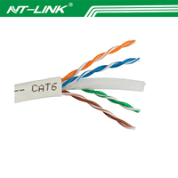 NETLINK Cat6 23AWG 4 pasang UTP tembaga telanjang padat dan STP jaket ganda langsung dikubur bawah tanah tahan air kabel luar ruangan