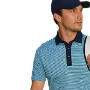 Polo de Golf a Rayas para Hombre, Transpirable, de Secado Rápido, que Absorbe la Humedad, Manga Corta, Informal, Deportivo - Product Image 4