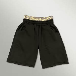 <b>Men</b>’s Double Waist Shorts Comfortable <b>Stretchy</b> Gym Workout Running Fitness Wear Double Waist Shorts - Product Image 1