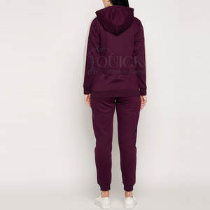 Trajes de chándal de mujer con diseño de logotipo personalizado para adultos poliéster/algodón invierno con capucha informal transpirable ligero - Product Image 4