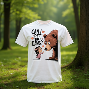 Simpatica maglietta promozionale con stampa 'Can I Pet That Dawg' - Product Image 3