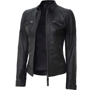 Chaqueta de Piel de Oveja para Mujer, Moderna, Suave y Cómoda, para Uso Diario, con Forro de Algodón - Product Image 2