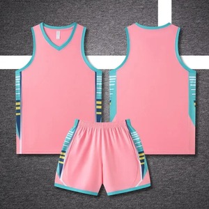 Vêtements de basket-ball nouvel ensemble d'uniformes de basket-ball pour hommes et femmes imprimé maillot de compétition été enfants formation Camp équipe gilet - Product Image 6