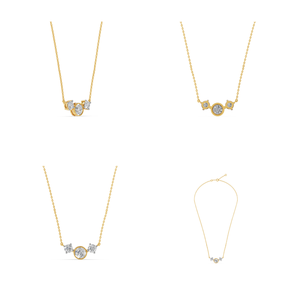 Collar de diamantes cultivados en laboratorio de 1.53cts de alta calidad, cadena de Cable de claridad EF de oro amarillo y blanco de 10K para mujer, joyería fina - Product Image 2