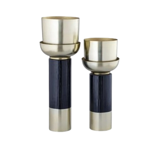 Bougeoir en métal moderne de luxe Décoration élégante de la maison Styliste Lightning Design pour mariage Noël Tous les jours Occasions spéciales - Product Image 1