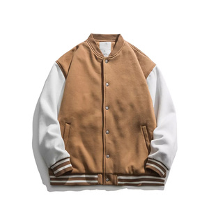 2024 New Arrival Customizable Bomber <b>Jacket</b> Personalized Logo Embroidered Patches Stand Collar Winter <b>Men's</b> - Product Image 3