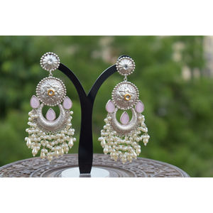 ต่างหูห่วงแบบจุมก้าขนาดใหญ่ ดีไซน์ใหม่ ทำมือ แบบดั้งเดิม ประดับด้วยหิน  ดูคล้ายทองเหลือง สำหรับเด็กผู้หญิงและผู้หญิง - Product Image 4