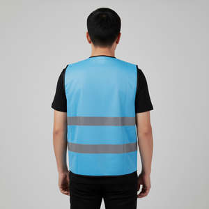 เสื้อกั๊กทำงานฤดูหนาวแบบอุ่น ปรับแต่งได้ ไซส์ใหญ่ สไตล์ลำลอง สีพื้น ไม่มีแขน เสื้อกั๊กนิรภัย ทนทาน ผลิตจากโพลีเอสเตอร์ สะท้อนแสง - Product Image 3