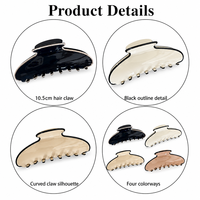 Pince à Cheveux Personnalisée en Acétate de Cellulose avec Logo, Couleur et Emballage sur Mesure – Idéale pour la Mode Féminine et la Vente au Détail