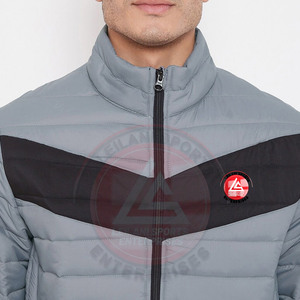 New Arrival Full Zipper Stand Collar Front Logo <b>Slim</b> <b>Fit</b> Puffer Winter <b>Jacket</b> Private Label - Product Image 6