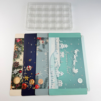 Boîte de calendrier de l'Avent vide en matériaux recyclés, best-seller, avec gaufrage, pour bougies fondantes de Noël, bombes de bain, bougies et produits de soin de la peau