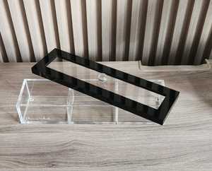 Caja de dulces de acrílico transparente hecha a mano de lujo con tapa de incrustación de concha exquisita regalo árabe para la celebración de la boda Ramadán Eid - Product Image 3