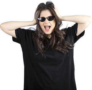 Camiseta de mujer de estilo callejero de alta calidad 100% algodón respetuoso con el medio ambiente Anti-Pilling mangas de murciélago ajuste suelto de talla grande - Product Image 6