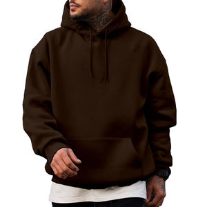 เสื้อมีฮู้ดสีพื้นสำหรับผู้ชายกำหนดโลโก้แบบเรียบง่าย - Product Image 1