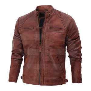 <b>Men</b> <b>Leather</b> <b>Jacket</b> Signature Street Style Outerwear Winter Apparel Durable <b>Leather</b> Clothing Trendy Wear - Product Image 2