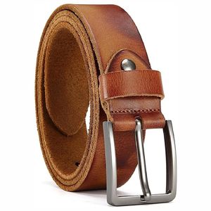 Nuevo 2025, superventas, cinturón de cuero con hebilla de Pin para hombre de cuero genuino, cinturones de cuero informales de negocios a la moda - Product Image 6