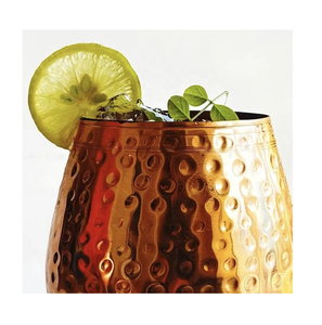 Gobelet à vin en cuivre fait main Divris avec long pied, design moderne, écologique, capacité 320 ml, option logo personnalisé pour les fêtes - Product Image 6