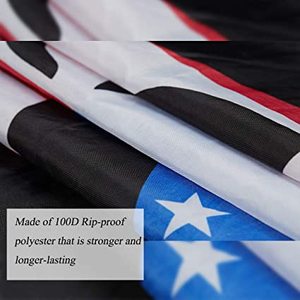 Lot de 2 drapeaux américains Punisher, 3x5 pieds, drapeaux militaires bleus avec crâne, pour extérieur, avec deux œillets en laiton, pour la maison, la chambre ou le mur - Product Image 4