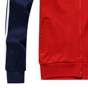 Ropa para correr Otoño Invierno ropa personalizada hombres chándales ropa de gimnasio para hombres Zip up chaqueta de lana fina y pantalones de chándal conjuntos de dos piezas - Product Image 2
