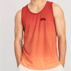 Venta caliente de la calidad superior de los hombres camiseta sin mangas de punto transpirable gimnasio Fitness desgaste estilo casual - Product Image 1