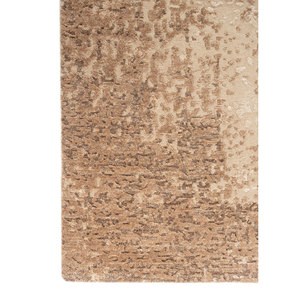 พรมขนสัตว์ถักมือสีเบจและสีน้ำตาลลายเรขาคณิตรูปทรงสี่เหลี่ยมผืนผ้าสำหรับห้องนั่งเล่นและรถยนต์ รุ่น Aiwl-3087 - Product Image 4