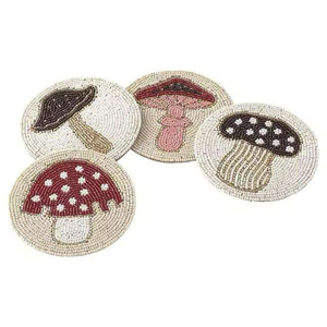 Sous-verres perlés, décoration en perles de rocaille, tapis à boisson brodés, accessoires de maison bohèmes, vaisselle unique - Product Image 5