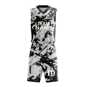 Ventes en gros d'usine Maillot de basket-ball Costume de sport Logo imprimé de haute qualité personnalisé Nom Maillot de basket-ball pour hommes et jeunes Uniformes de basket-ball - Product Image 5