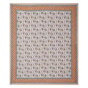 Drap de lit double king size imprimé floral marron avec 2 taies d'oreiller, ensemble de 3/4/6 pièces, drap plat avec rembourrage en coton - Product Image 4