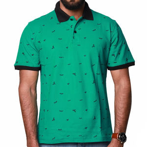 T-shirt polo de golf à manches courtes et à séchage rapide personnalisable pour hommes en coton de haute qualité avec impression du logo OEM Vente en gros directe d'usine - Product Image 1