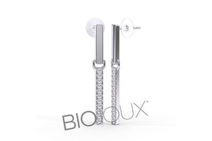 ต่างหูห้อยทรงทันสมัย Biojoux ขนาด 40 มม. สำหรับผู้หญิง ทำจากสแตนเลสสตีล ป้องกันการแพ้ รูปทรงเรขาคณิต ประดับคริสตัลและเพชรเทียมแบบฝังขอบ เหมาะสำหรับงานปาร์ตี้ - Product Image 3