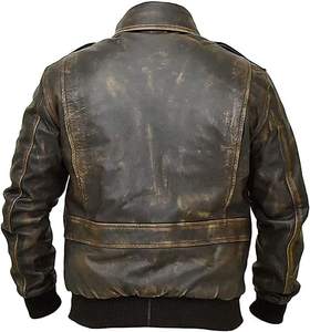 Vestes pour hommes personnalisées ODM Nouveau Streetwear Veste en cuir pour hommes Top tendance Veste d'hiver en cuir à manches longues sur mesure - Product Image 6