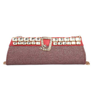 Bolso de mano nupcial para mujer (Rj-2) - Color granate - Product Image 2