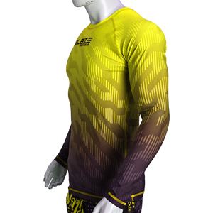 Venta al por mayor personalizado sublimado BJJ Rashguard camisas para hombres Fitness gimnasio camisas con mangas largas MMA compresión gimnasio desgaste - Product Image 1