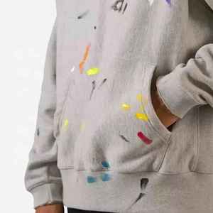 Custom Logo 100% Cotton Men's Regular Fit Pullover Hoodie High Quality Heavyweight Winter Solid - Product Image 5