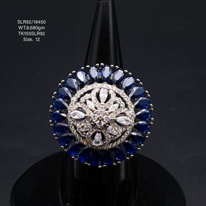 Accessoires de bijoux plaqués or personnalisés bagues cadeau de Noël bague de bijoux fins bagues en argent 925 fabrication de zircon vert - Product Image 4