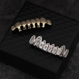 Bijoux de dents en argent sterling 925 Grillz personnalisés Hip Hop pour hommes avec émeraude Iced out Moissanite Princess Cut Diamond Fine Jewelry - Product Image 4