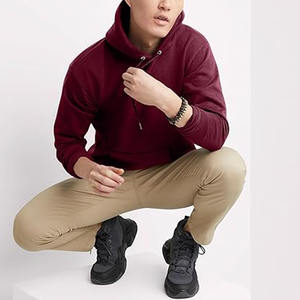 Men's Cotton Blended Sweatshirt All Seasons <b>Thick</b> <b>Fleece</b> Hoodie Custom Logo Design Soft Touch Solid Hooded Clothing for Winter - Product Image 3