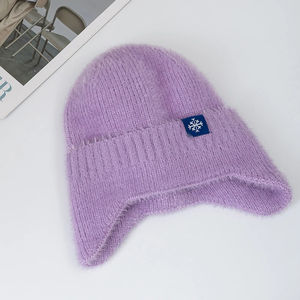 <b>Women</b> <b>Winter</b> <b>Hat</b> Candy Colors Fashion Faux Fur Knitted <b>Hat</b> Style Soft Beanie <b>Hats</b> Female Streetwear Cap - Product Image 4
