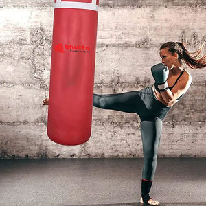 Saco de Boxeo de Cuero Duradero de la Mejor Calidad, para Entrenamiento de MMA, Fitness, Artes Marciales, Kickboxing, Boxeo, con Agua y Arena, Alta Resistencia y Ligero - Product Image 5