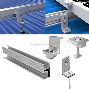 Wholesale Solar Bracket Solar Rails Bipv Waterproof Solar Rail Aluminium Solar Mounting Rail for Solar Panel - Product Image 2