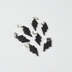 Lightning Bolt Gemstone Pendant - 925 Silver Unique Science Charm Pendant - Product Image 5