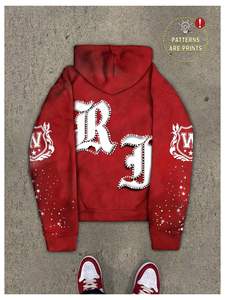 Sweat-shirt streetwear pour homme avec strass, coupe oversize, impression DTG, design tendance pour un look décontracté, mode urbaine remarquable. - Product Image 4