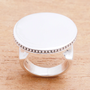 Vente en gros 925 circulaire bague de Cocktail en argent Sterling classique bijoux fins Inde mariages anniversaires - Product Image 5