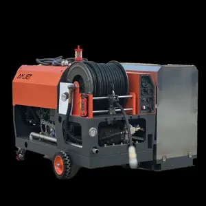 Industrial pipe cleaning machine silt oil sewage sewer property municipal four-cylinder diesel high-pressure cleaning equipment