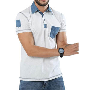 Alta calidad cómodo transpirable verano manga corta hombres para Polos 100% logotipo personalizable patrón sólido tela de lona - Product Image 3