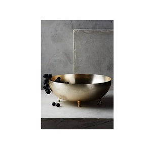 Cuenco decorativo de latón dorado elaborado a la perfección que ofrece elegancia de utilidad de lujo para funciones culturales del hogar - Product Image 5