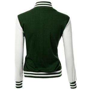 Full Sleeves Women Varsity <b>Jacket</b> Cotton Shell Nylon Breathable Winter Vintage Streetwear Style Customised Logo Printing Cheap - Product Image 3