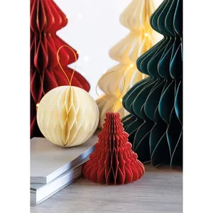 HARMOTREE Boules de Noël et décorations suspendues pour arbre de Noël, écologiques, en papier recyclé, faites à la main - Product Image 4